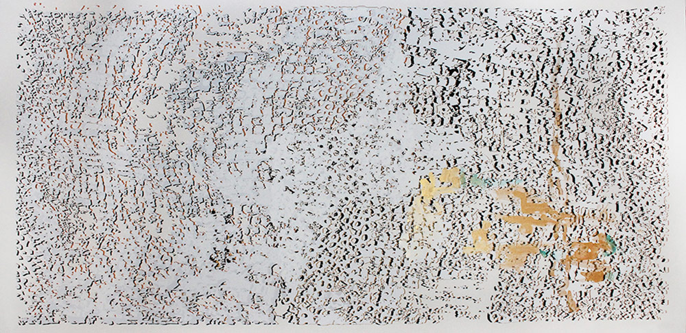 El Anatsui: "Untitled [Gold with Gold line]"