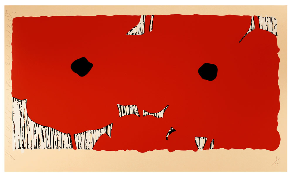 Donald Sultan: "Red Poppies, July 24, 2012"